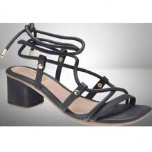 Women Heeled Sandals - màu đen - Xem 3