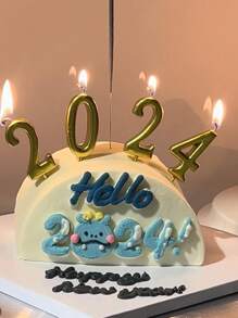 Cute 0-9 Number Cake Candles In Gold, Silver, Blue And Black Colors, For Birthday, Anniversary, Or One Year Old Celebration
