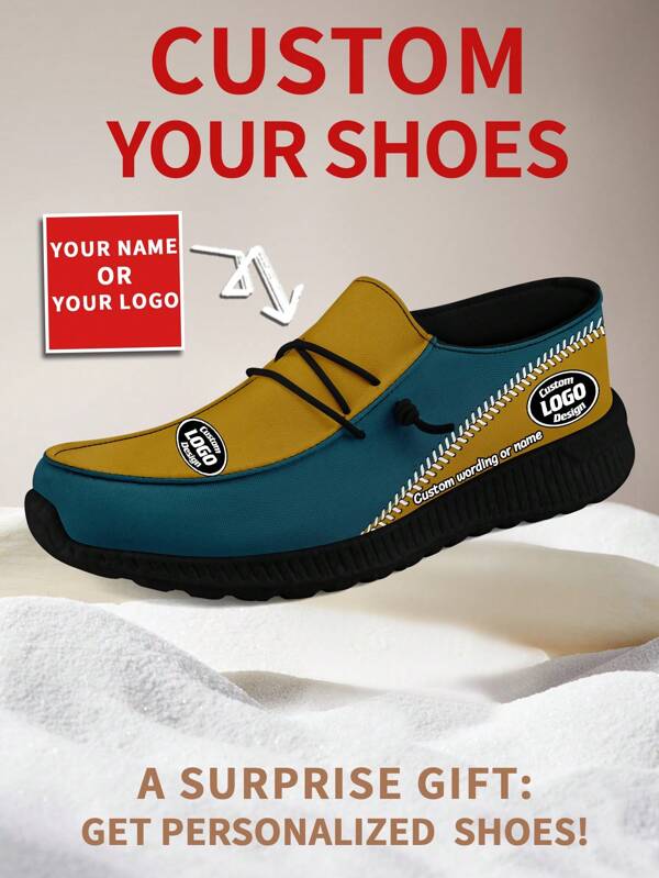 1 paire de chaussures mocassins personnalisées avec le nom Jacksonville Baseball, chaussures mocassins personnalisées avec un nom, mocassins à semelle épaisse personnalisés en E-TPU, chaussures mocassins personnalisées, mocassins avec nom