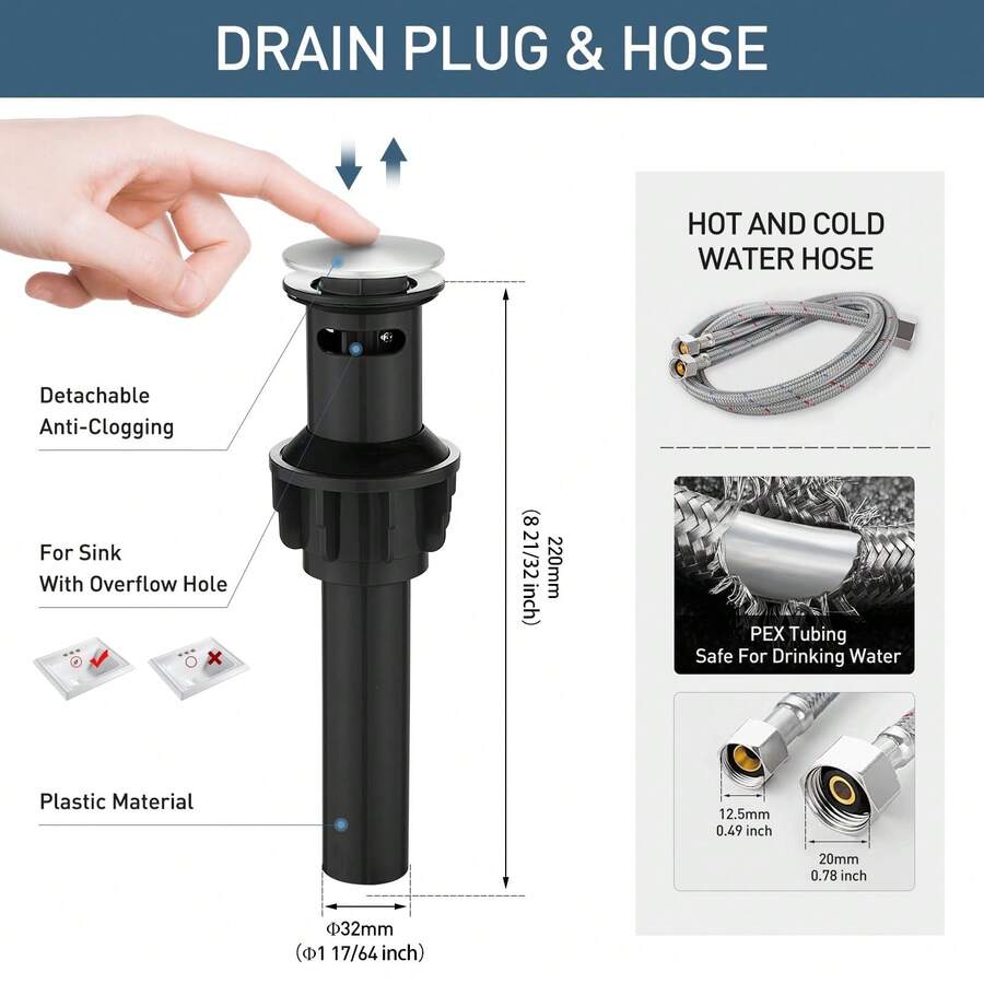 2Handle 8 Inch Widespread Bathroom Sink Faucet Brushed Nickel Lavatory