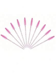 50pcs Disposable Eyelash Brushes, Eyelash Curler, Eyelash Makeup Brushes, Eyelash Extension Tools, Makeup Brushes/Beauty Brushes, Suitable For Eyelash Extension - Multicolor - View 7