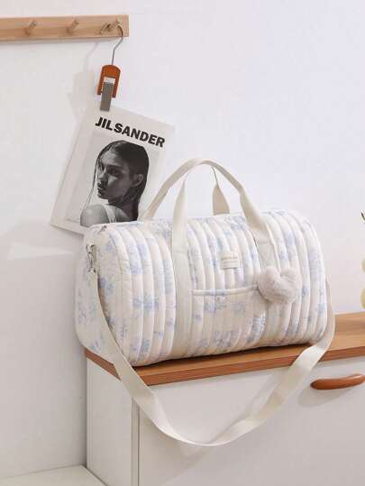 1 pieza Mochila portapañales para bebé con gran capacidad, diseño vintage, que se puede colgar en el cochecito