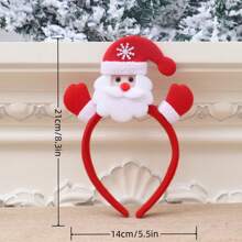Băng đô Giáng sinh phát sáng - Đồ trang trí đầu hình ông già Noel, người tuyết và tuần lộc cho bữa tiệc Giáng sinh - ông già một đầu - Xem 4