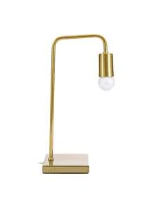 Abajur Luminária De Mesa Industrial Retro Dourado - Dourado - Visão 2