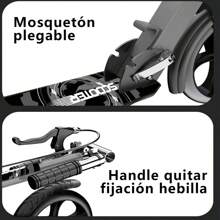 Ciclomotor Scooter 4 Niveles Ajustable Plegable Patin Diablo Urbano Niños Adultos Freno De Mano - Negro - Ver 7