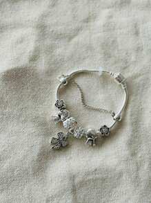 Pulseira De Aco Prata e Vivara Feminina