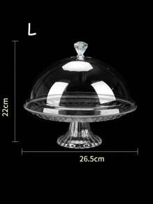 1PC 带盖水果托盘透明亚克力托盘零食小吃展示干果托盘圣诞礼物 - 無色 - 查看 9