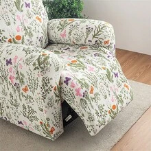 1 bộ/4 chiếc Vỏ bọc ghế bành, Vỏ bọc ghế dài co giãn, Vỏ bọc ghế sofa chức năng Chivas, Bảo vệ đồ nội thất mềm mại cho một chỗ ngồi, Vỏ bọc ghế dài phong cách hoa thanh lịch để trang trí nhà cửa, Một vỏ bọc tựa lưng, Một vỏ bọc ghế, Hai tay vịn - trắng - Xem 7