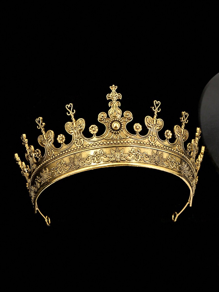 Unisex King Crown Headdress Prince Vintage Palace Crown Performance