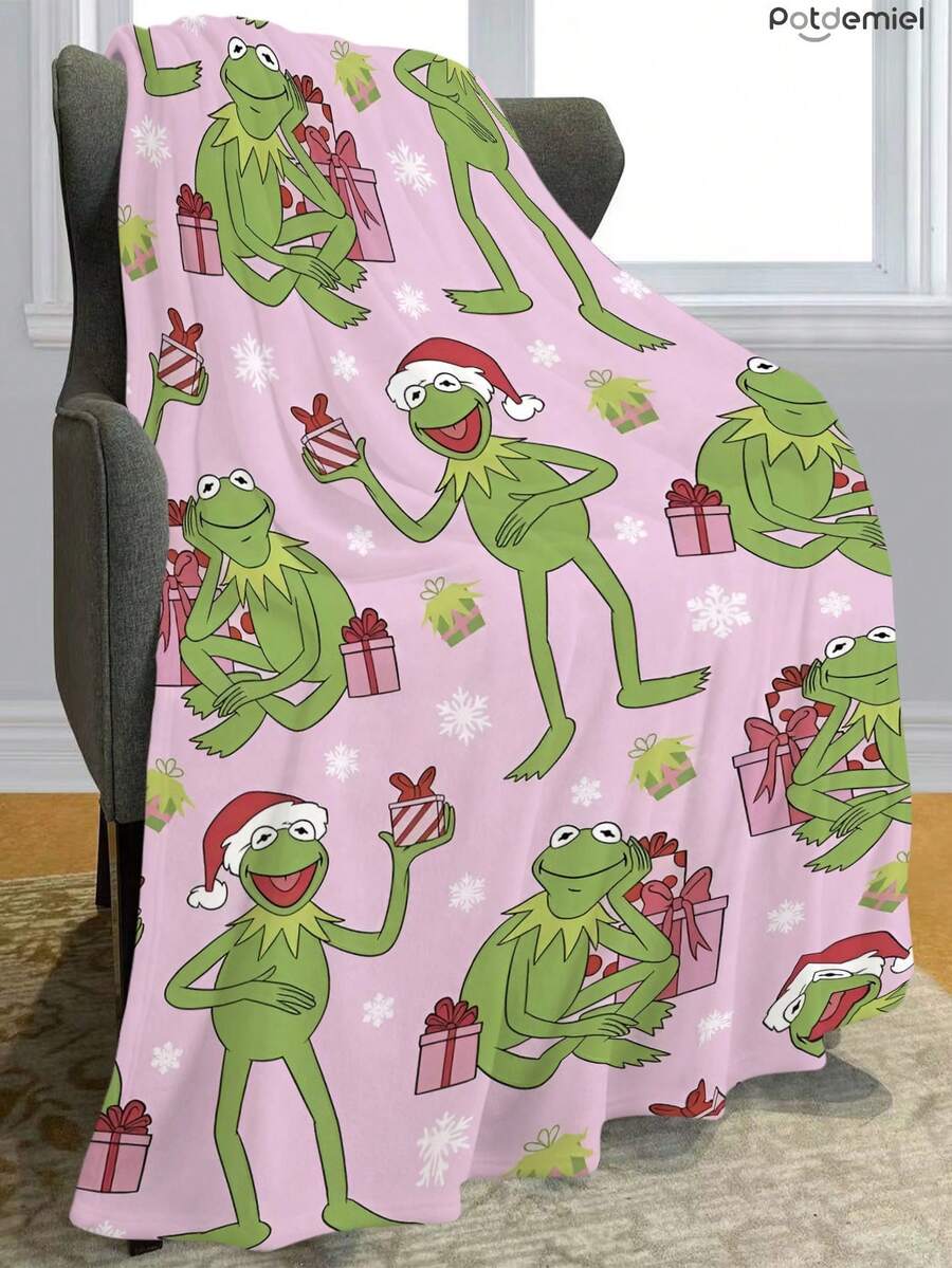 POTDEMIEL 1PC Potdemi Flannel Blanket Digital Printed Polyester