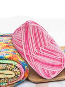 4 Balls X 50g Cozy Acrylic Yarn, DIY Knitting Material For Scarf, Plush Toys, Gifts - Multicolor - View 29