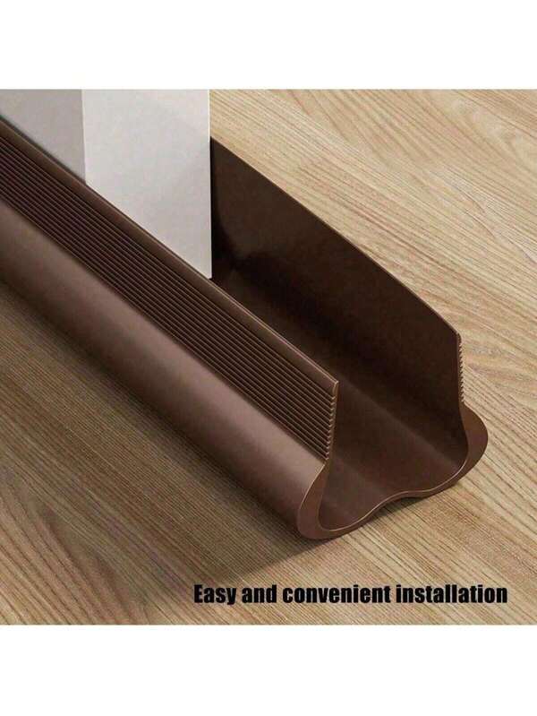 Tira de sello de puerta de PVC de 93 cm, tira de sello de puerta silenciosa y de reducción de ruido, accesorio de puerta a prueba de viento, tira de puerta a prueba de viento para habitación con aire acondicionado, tira de sello de puerta con cinturón de piel, anti-rata silencioso. Adecuado para Halloween, Navidad y Acción de Gracias