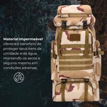 Mochila Cargueira Trilha Camping Militar Impermeavel 80l
