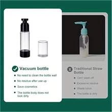 4 Stücke 30 ml/1,01 oz bleifrei Plastik nicht-Aerosol wiederverwendbare Vakuum-Lotionsspender, lecksichere Reisebehälter für Lotionen, Shampoo, ätherische Öle, unparfümiert Rückkehr zur Schule