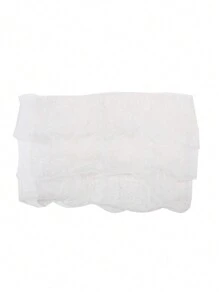 1 Stück süßer, mehrlagiger Rüschen Hochzeits-Schal, Schulterwrap mit Schleifenscnalle, Tüll Braut-Schal, Hochzeits-Braut-Schal, mehrlagiger dünner Garn-Schal-Wrap - eleganter Spitzen-gepunkteter Bogen dünner Tüll Einschulter-Wrap für Braut-Hochzeitsabendkleid Cheongsam - weich, leicht und stilvoller Accessoire für Damen Herbstkleidung - Verschiedenfarbig - Übersicht 11