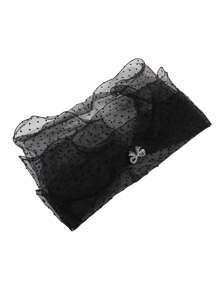 1 Stück süßer, mehrlagiger Rüschen Hochzeits-Schal, Schulterwrap mit Schleifenscnalle, Tüll Braut-Schal, Hochzeits-Braut-Schal, mehrlagiger dünner Garn-Schal-Wrap - eleganter Spitzen-gepunkteter Bogen dünner Tüll Einschulter-Wrap für Braut-Hochzeitsabendkleid Cheongsam - weich, leicht und stilvoller Accessoire für Damen Herbstkleidung - Verschiedenfarbig - Übersicht 7