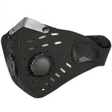 Máscaras faciales para motocicleta negras, transpirables, de media cara con filtro. Máscara de moto anti polvo para protección al aire libre, carreras, conducción de motocross. Máscara facial para motociclista, accesorios para hombres y mujeres - Negro - Ver 7