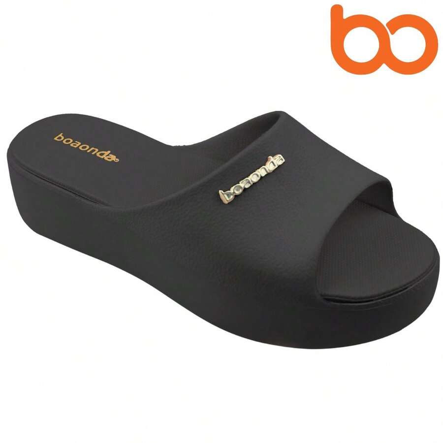 Full Style Boaonda Bia Original Orthopedic Wedge Sandal Flatform Platform Flip Flop Slide Spur Plantar Fasciitis - Negro - Ver 1