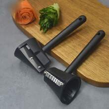 1 件装不锈钢创意螺旋切片机蔬菜切割机、黄瓜胡萝卜装饰切丝机 - 黑色 - 查看 10