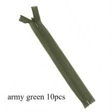 10pcs 3# Nylon Lace Zippers, Invisible Zippers, Closed-End Zippers, Suitable For Dresses & Cushions, Multi-Colors & Sizes Available - 10pcs - View 11