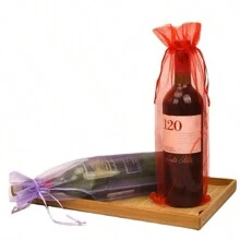 10/20 pièces/set Sacs à vin en organza blancs, sacs cadeaux pour vin en maille transparente, sacs de voyage pour bouteille de vin avec cordon de serrage, housses de transport étanches pour bouteilles (convient pour divers événements, mariages, Saint-Valentin, festivals, etc.), Taille unique 10 pièces/set