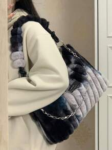 Batik-Plüsch-Umhängetasche, eine luxuriöse Damen-Plüsch-Umhängetasche im quadratischen Design, die charmant, elegant und modisch ist. Sie eignet sich für den täglichen Gebrauch von Frauen, Veranstaltungen, Hochzeiten, Tanzveranstaltungen, Abendessen/Bankette und kann zu Kleidern, Abendgarderobe, Urlaubskleidern, Geburtstagskleider, Lässig kleidern, Yogakleidern kombiniert werden.