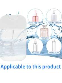 1 lọ nước hoa hình thẻ 50ML có thể nạp lại được kèm lớp bảo vệ bằng silicon, lọ đựng thẻ di động thích hợp khi đi du lịch, có thể đựng toner, nước hoa hồng, cồn, nước rửa tay, v.v. - Nhiều màu - Xem 2