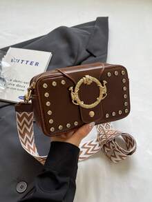 Túi đeo vai thời trang mới phong cách retro giản dị sang trọng - màu nâu - Xem 4