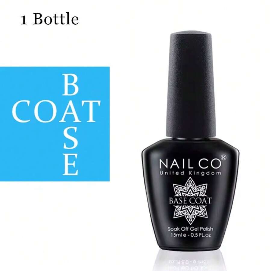 NAILCO NAILCO 1pc Transparent UV LED Gel Nail Polish Base Coat No Wipe