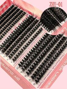300 Cluster Fluffy Soft Eyelashes, Delicate Individual Lashes 8-16mm Fluffy D Curl Eyelash Extension Cluster 60D 80D 100D DIY Lash At Home