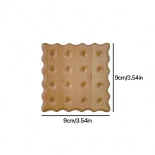 1 件木制杯垫 | 独特的食物装饰，适合家庭、厨房和酒吧的最佳礼物 - 原色 - 查看 5