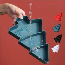 1-Piece Set - Creative Christmas Gift Tree Shaped Tray - Suitable For Christmas Gift Decoration -3 Compartments Food Tray 1 Plastic Partition Fruit Tray, Snack Tray - Perfect For Christmas Gift Parties - Table Storage Tray, Suitable For Nuts, Snacks, Candies And Fruits - Make Your Party More Perfect Home Room Decoration,Kitchen,Christmas Gift - Multicolor - View 15