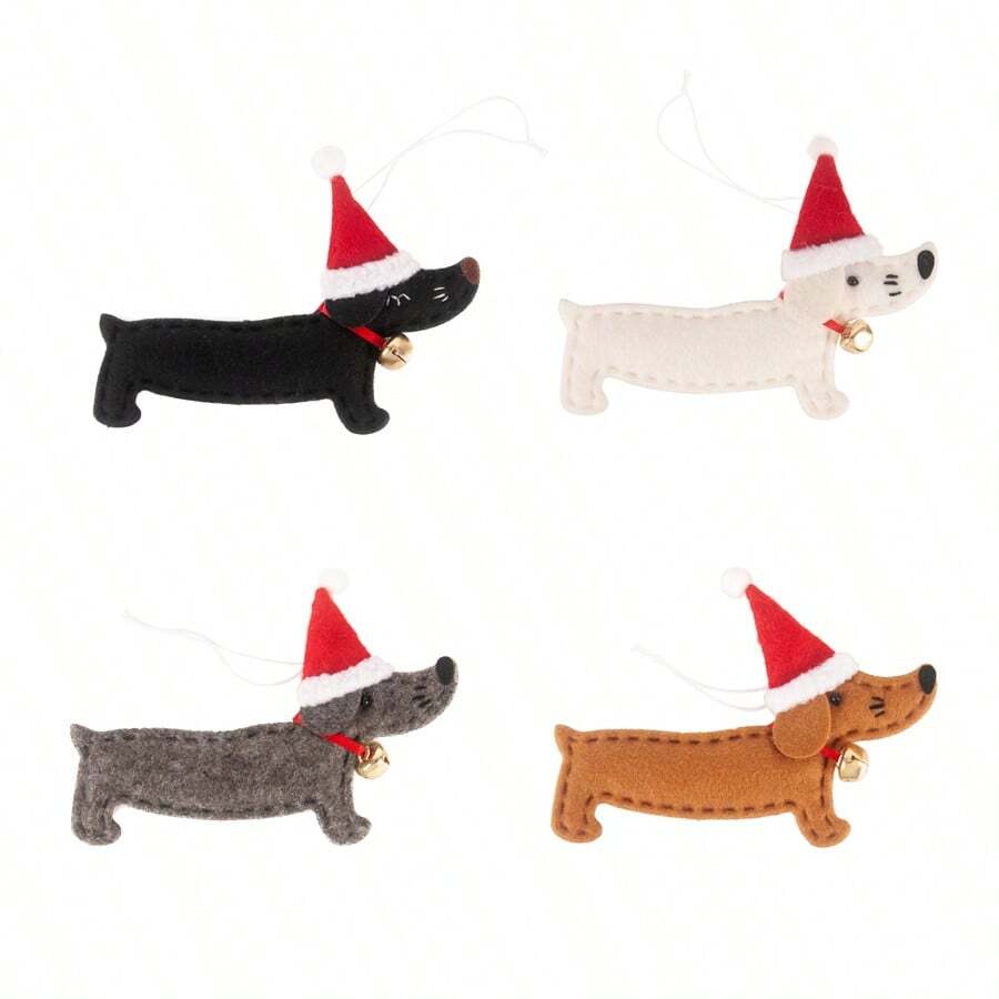 Christmas Decoration, Cute Cartoon Dachshund Dog Ornaments For Christmas Tree