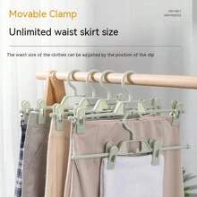 5pcs Expandable Pants Hangers, Stacking Pants Clips, Storage Solution, Non-Marking Clothes Hanger, Skirt Clip Hooks, Rotatable, Telescoping And Adjustable Garment Rack, Retail Display Hanging