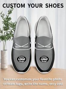 1 Pair Las Vegas Baseball Name Custom Loafer Shoes, Personalized Name Loafer Shoes, Custom Name Thick Sole Loafers Of E-TPU, Personalized Loafer Shoes, Name Loafers, Personalized Loafer Shoes For Women And Men, Unique Loafer Shoes. - White - View 4