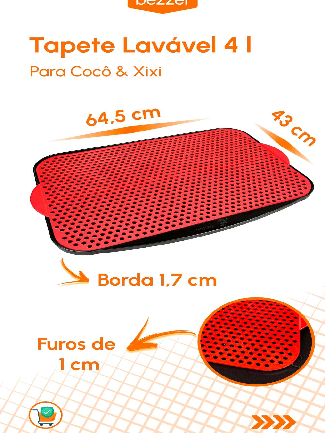 Dog Toilet Mat Canine Pee Dog Toilet Pet Bathroom Washable 64x43 Cm ...