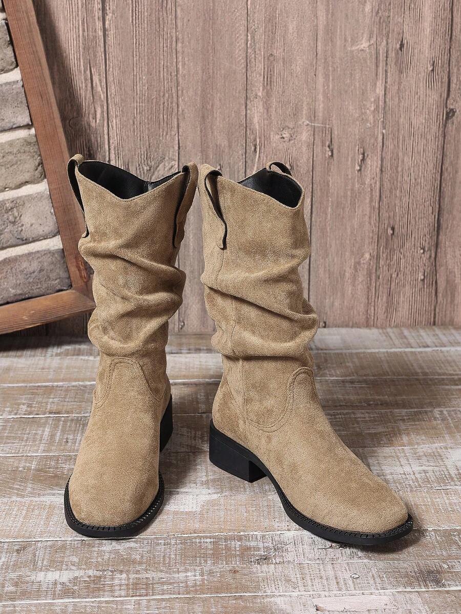 Women's New MidCalf Cowboy Boots Western Style Riding Boots SHEIN UK