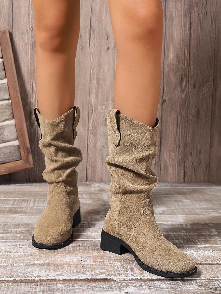 Women's New MidCalf Cowboy Boots Western Style Riding Boots SHEIN UK