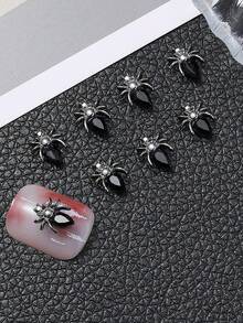 10/20 件万圣节指甲饰品蜘蛛用于指甲设计 - 哥特式复古合金指甲钉配件用于丙烯酸指甲的指甲首饰 - 朋克风格小蜘蛛饰品用于工艺品 DIY - 彩色 - 查看 9