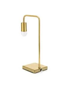 Abajur Luminária De Mesa Industrial Retro Dourado - Dourado - Visão 3