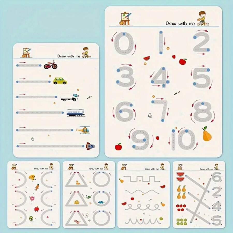 Reusable Magic Drawing And Writing Practice Book Educational Toy With