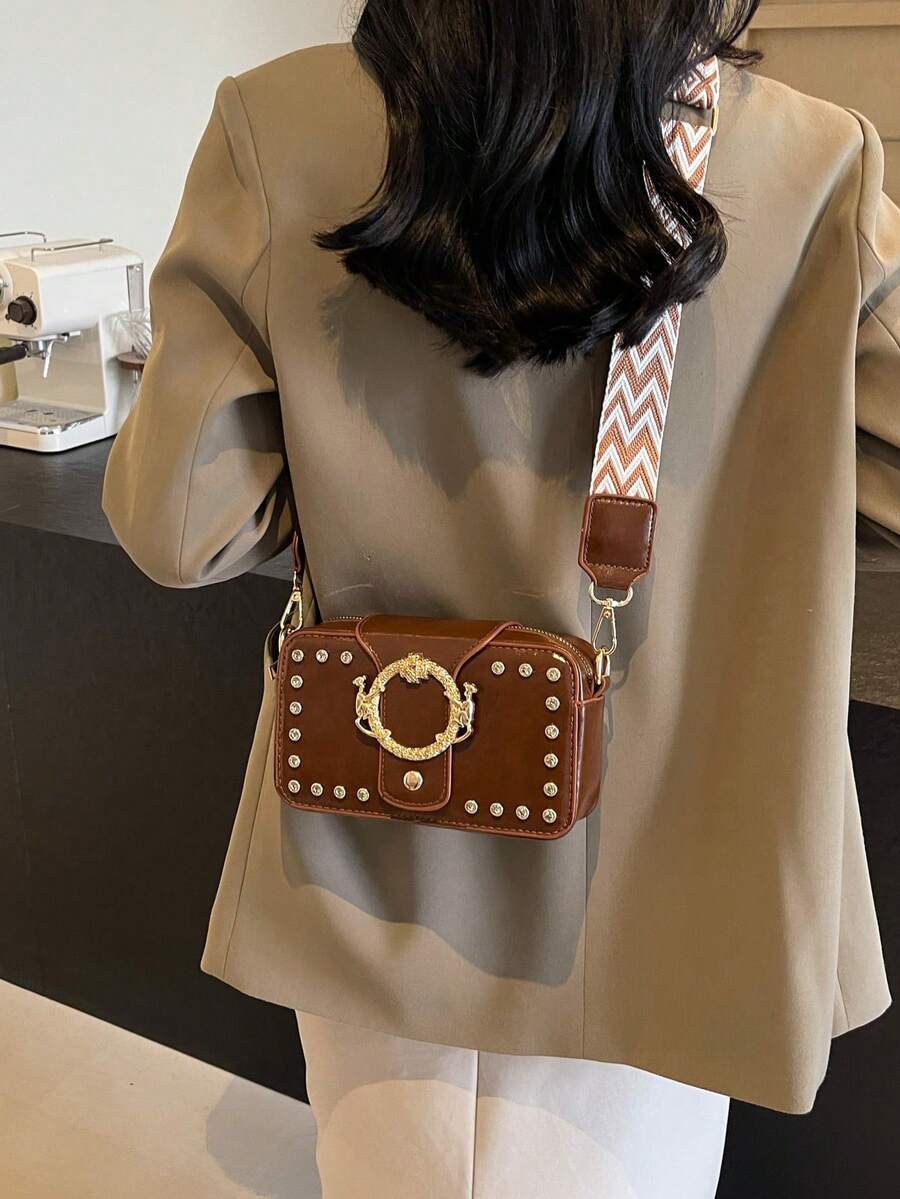 Túi đeo vai thời trang mới phong cách retro giản dị sang trọng - màu nâu - Xem 1