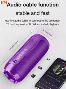 T&G Głośnik bezprzewodowy, przenośny głośnik bezprzewodowy do użytku zewnętrznego, kompatybilny z gniazdem USB – ciesz się czystym i mocnym dźwiękiem w dowolnym miejscu i czasie. Obsługuje kartę pamięci lub dysk USB, obsługuje tryb głośnomówiący/radio FM/odtwarzanie z USB, można podłączyć do telefonów/tabletów/telewizorów. Przenośny głośnik bezprzewodowy, elektronika użytkowa, prezent urodzinowy, model TG117, dostępne w wielu kolorach, bateria 1200 mAh.