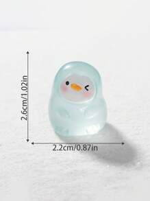 1PC Micro Landscape Cartoon Cute Hair Glow-In-The-Dark Penguin Decoration Resin Ornaments Christmas Decorations Car Accessories Room Accessories DIY Decorations Accessories Desktop Birthday - Multicolor - View 12