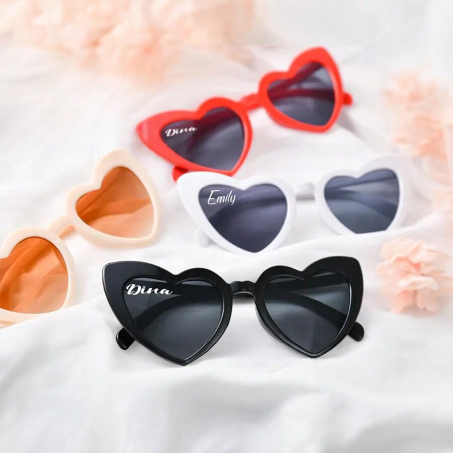 Personalized Bachelorette Party Heart Glasses, Winery Bach Favors Napa