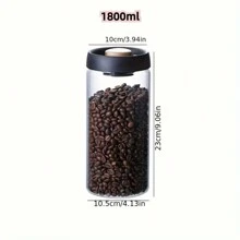 4/2/1pcs Vacuum Sealed Jars, Coffee Bean Storage Bottles, Kitchen Food, Grains, Tea Leaves, Glass Jars, Airtight Containers, Kitchen Accessories, Fresh Storage Jars, Kitchen Supplies, Glass Storage Containers, Coffee Bean Vacuum Sealed Glass Jars, Pressure Pump Storage Jars, Moisture-Proof Storage Jars, Moisture-Proof Vacuum Press Glass Jars, Suitable For Coffee Beans, Nuts, Kitchen Organization And Storage, Gift For Mom, Mother's Day Gift, Gift For Friends, Holiday Gift