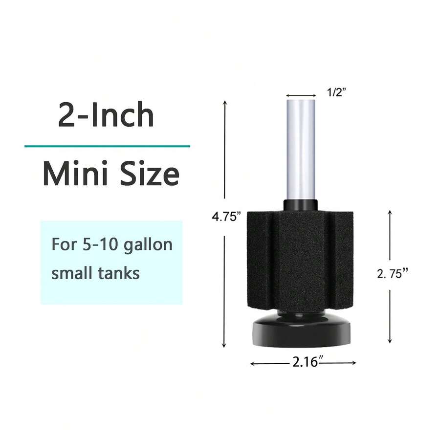 3 Packs Aquarium Bio Sponge Filter Breeding Fry Betta Shrimp Nano Fish Tank (Small Up To 10Gal