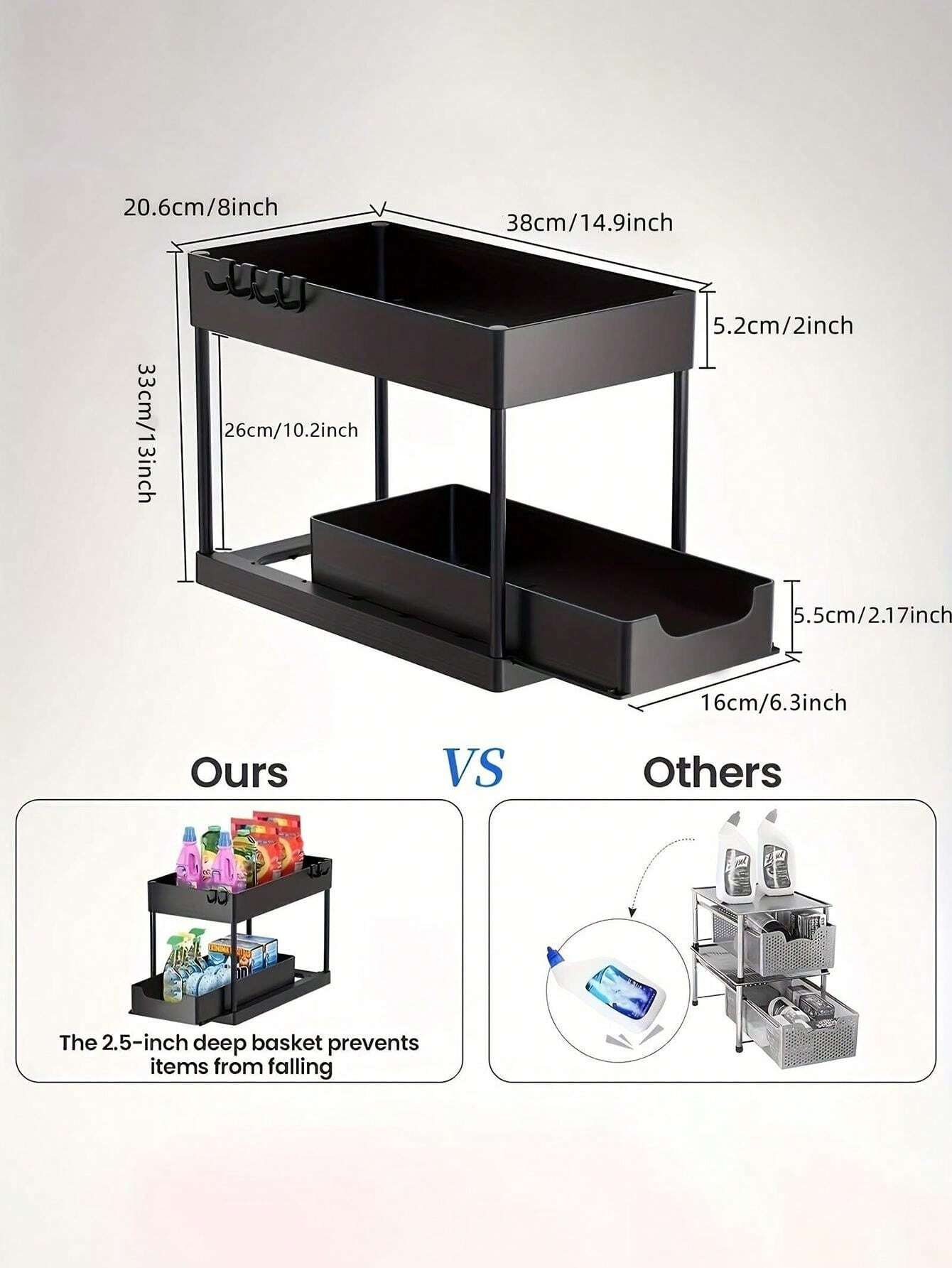 Bathroom Storage Shelf Organizer Multilayer Rack, Kitchen