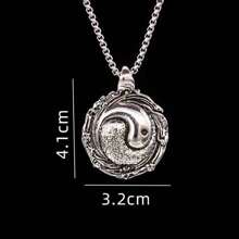 1 pieza Collar colgante de Yin Yang retro, adecuado para mujeres y hombres, regalo de joyería para fiesta, collar chino de Taiji