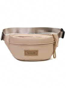 Duża torba Oxford Multi-Function Bag Street Solid Color Chest Bag Nowa moda Casual Fanny Pack Mężczyźni i kobiety Letter Messenger Bag
